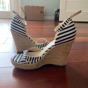 Nine West striped wedge